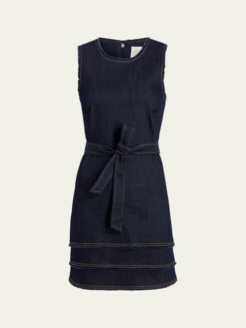 Cinq à Sept Mindie Sleeveless Denim Mini Dress