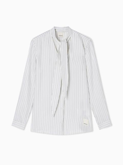 EMPORIO ARMANI CUPRO AND VISCOSE SHIRT
