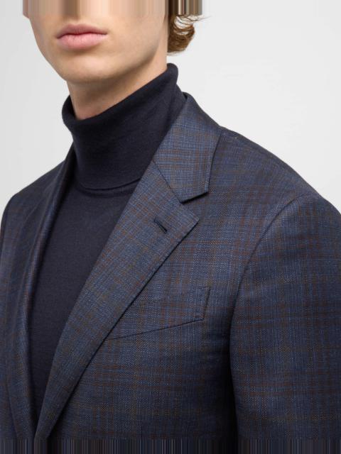 Men's Wool Plaid Sport Coat