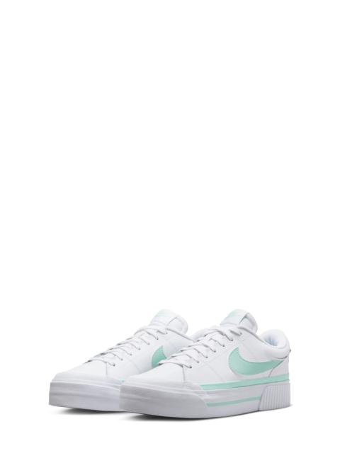 Court Legacy Lift Sneaker in White/Mint/Green