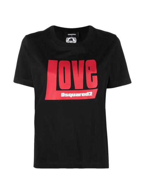 DSQUARED2 Love Logo Graphic T-Shirt "Black" S72GD0427-S24387-900