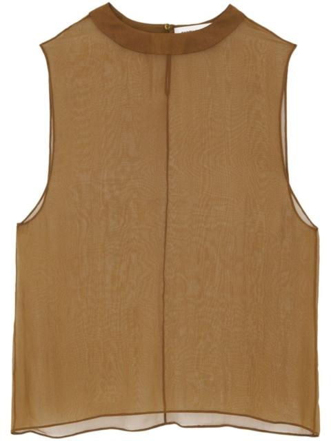 SAINT LAURENT sleeveless silk top