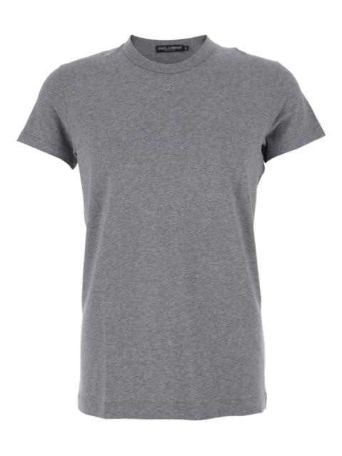 Dolce & Gabbana crew-neck logo-embroidered T-shirt