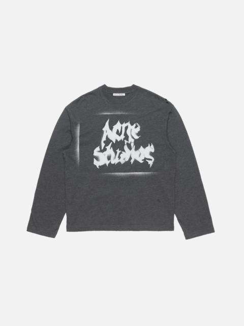 Acne Studios Gothic logo t-shirt - Faded black