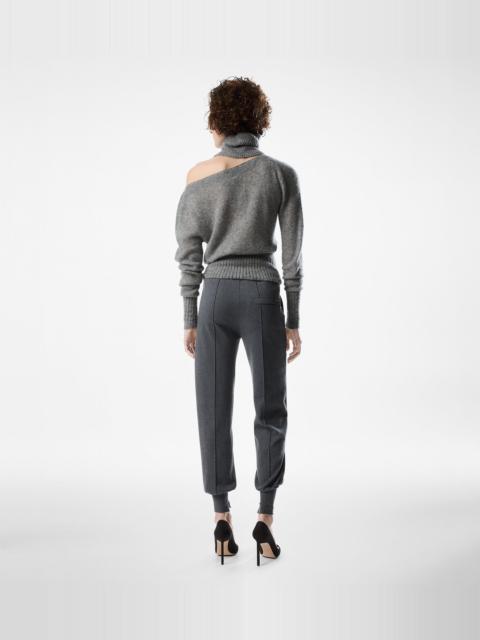 TOM FORD LONG SLEEVE BOAT NECK KNIT WITH TOM FORD METAL PLAQUE