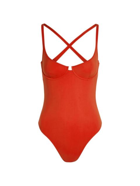 Lido Ottantatre crossover-strap swimsuit
