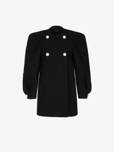Givenchy Wrap coat with puffed short sleeves