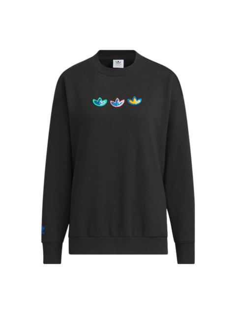 adidas (WMNS) adidas Originals V-Day Crew Sweatshirts 'Black' IK8661
