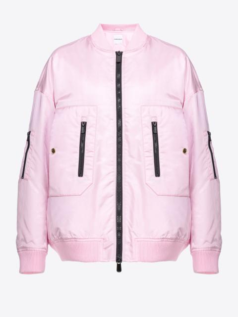 PINKO TECHNICAL SATIN BOMBER JACKET