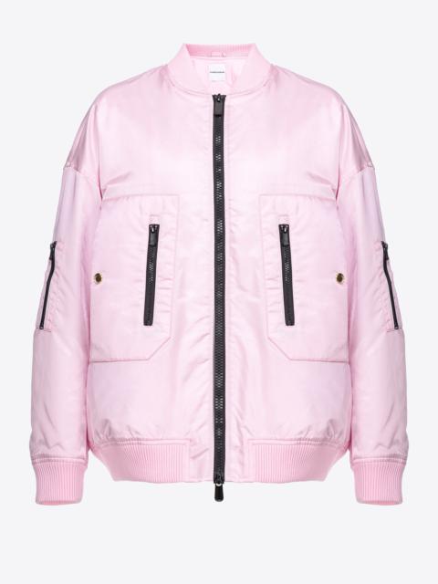 PINKO TECHNICAL SATIN BOMBER JACKET