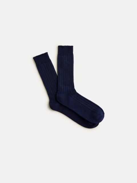 J.CREW Ribbed cotton-blend socks