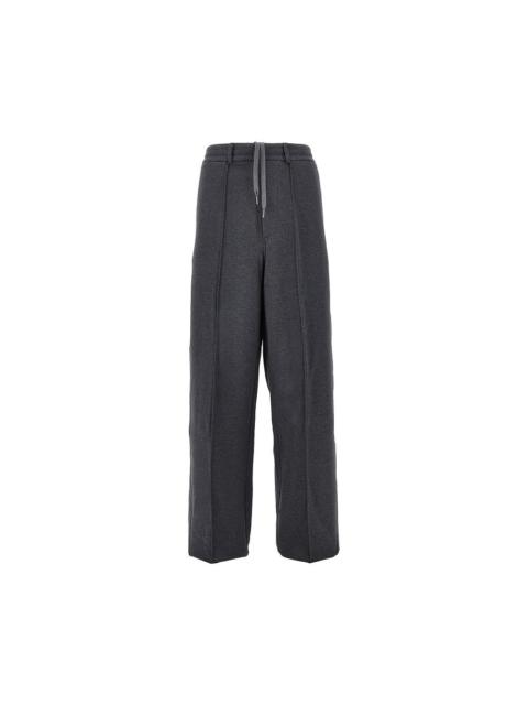 EMPORIO ARMANI FRENCH TERRY STRAIGHT LEG PANTS