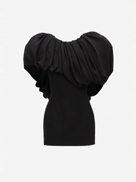MAGDA BUTRYM Puff collar mini dres in black