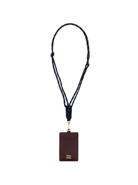 Miu Miu Miu Miu Leather Card Holder