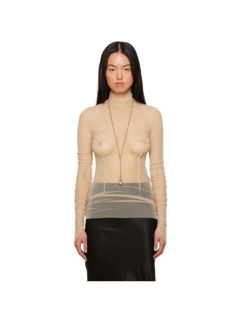 Ann Demeulemeester Beige Zenia Turtleneck