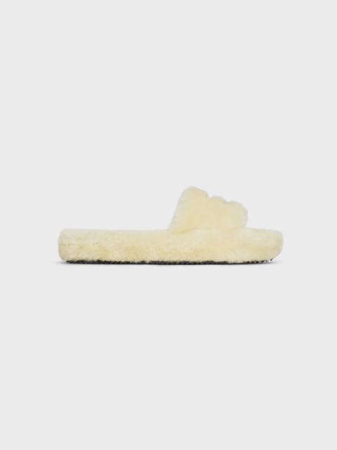 CELINE FUR SLIDES in Shearling