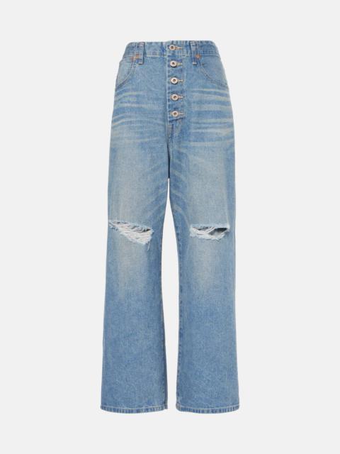 Junya Watanabe 똑 바른 다리 청바지