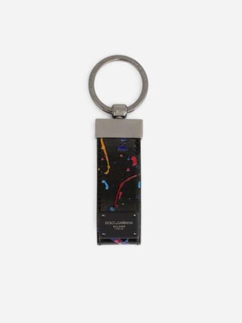 Dolce & Gabbana Printed calfskin key chain