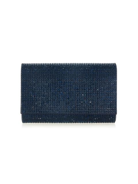 JUDITH LEIBER Fizzy Crystal Clutch navy
