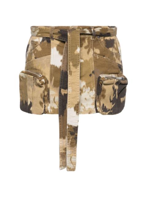 Blumarine camouflage-print mini skirt