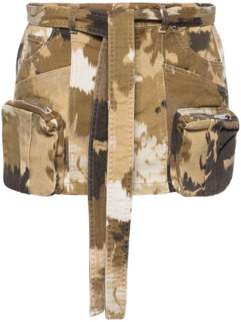 Blumarine camouflage-print mini skirt