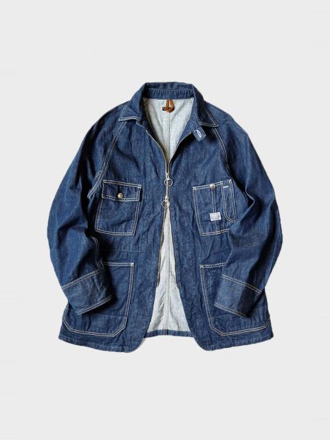 Kapital 14oz DENIM MOTORCROSS JACKET (BONE) | REVERSIBLE