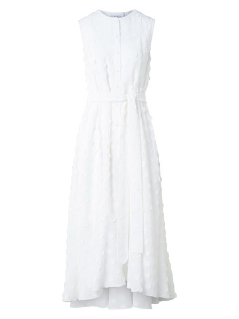 AKRIS Women's Polka Dot Appliqué Georgette Midi-Dress - Cream