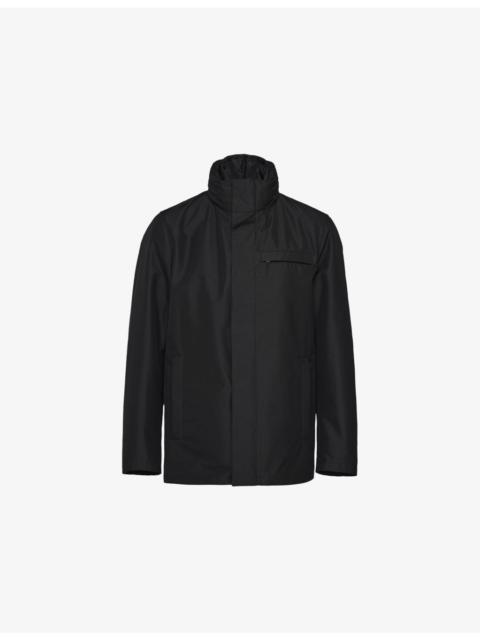 Prada Technical High-Neck Blouson Woven Jacket