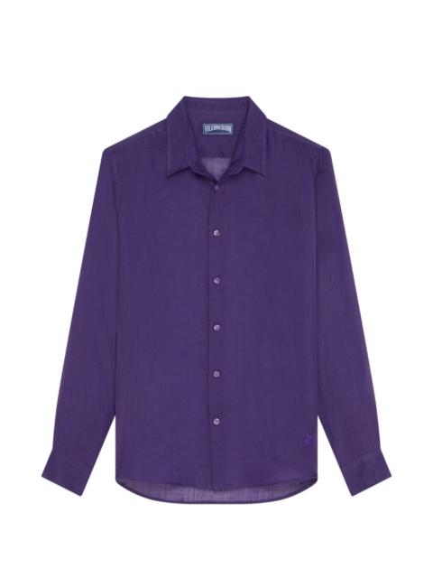 Vilebrequin embroidered long-sleeve shirt