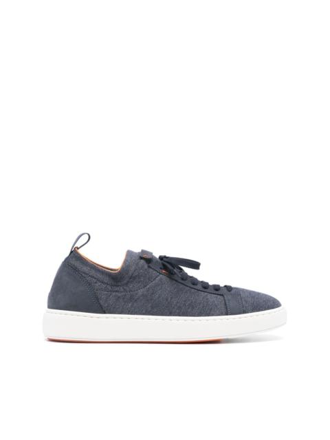 knitted panelled sneakers