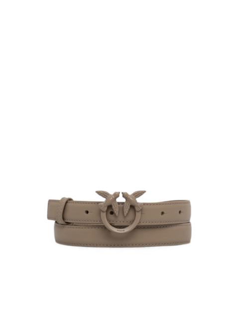 PINKO Love Birds thin colour-block leather belt