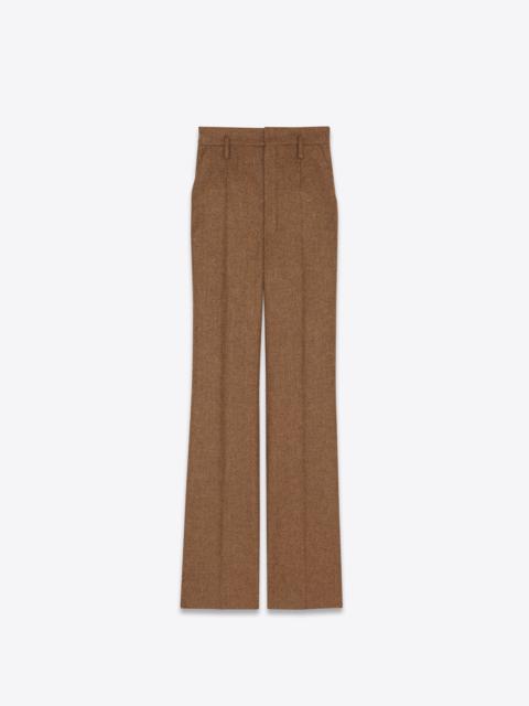 SAINT LAURENT high-waisted pants in chevron wool