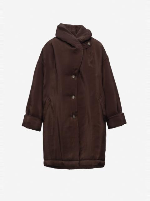 MAGDA BUTRYM Oversized coat with shawl collar in brown