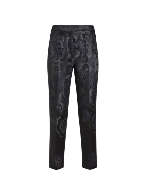 Etro jacquard tapered trousers