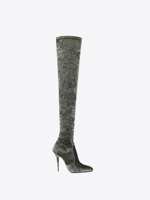 SAINT LAURENT talia boots in velvet
