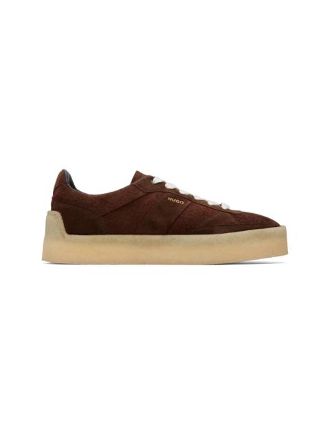 HUGO Brown Suede Sneakers