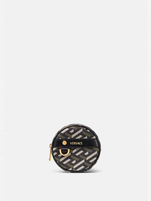 VERSACE La Greca Signature Modular Round Pouch