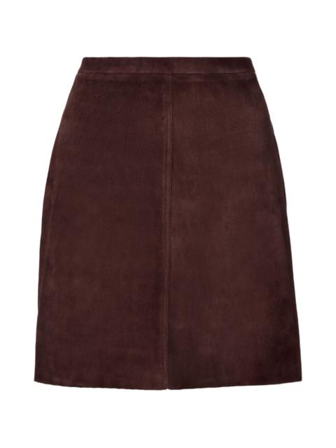 STOULS Lucie A-line suede mini skirt