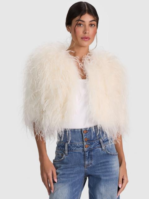 Alice + Olivia KIDMAN FEATHERED JACKET
