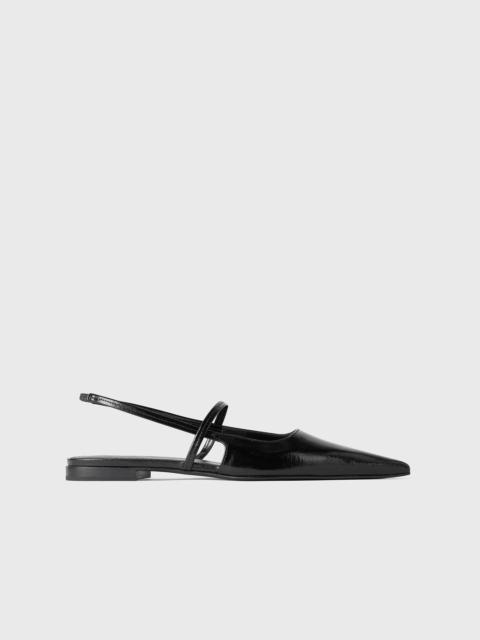 The Sharp Slingback Flat black