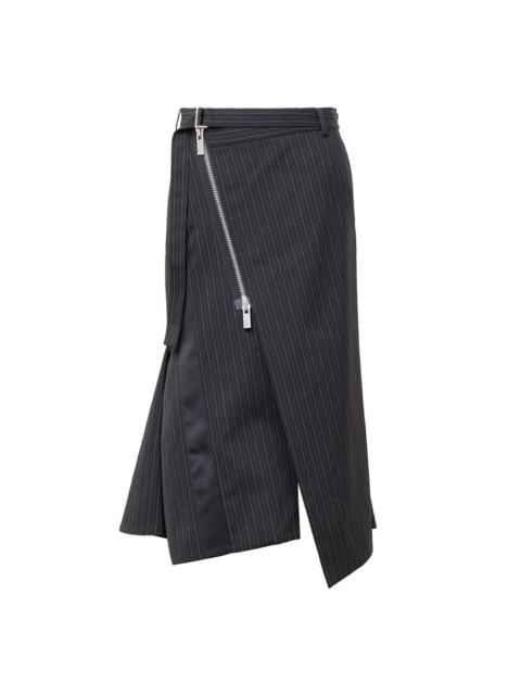 sacai Stripe Doeskin Skirt
