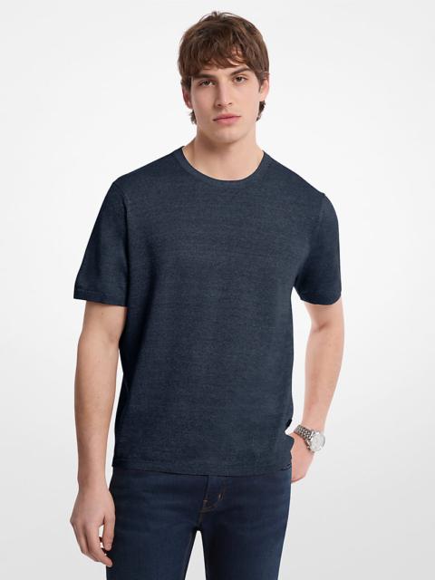 MICHAEL KORS Linen and Cotton T-Shirt