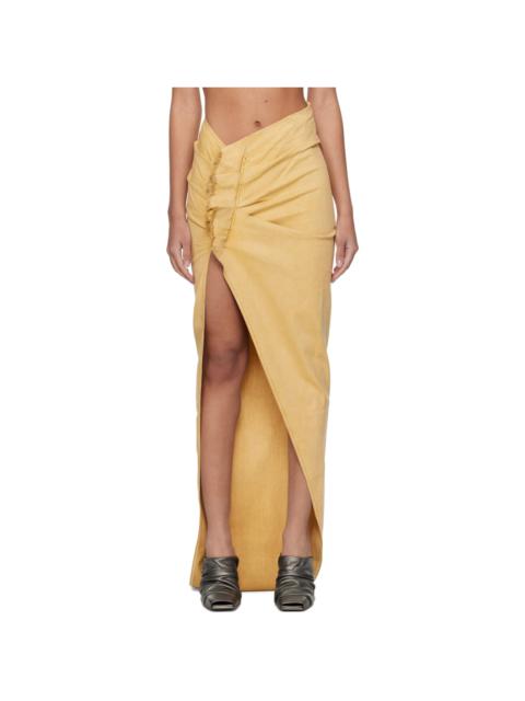 Yellow Edfu Denim Maxi Skirt