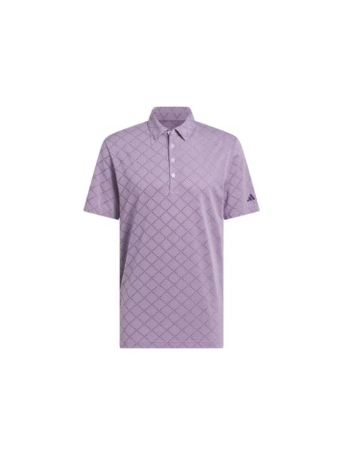 adidas adidas Ultimate365 Hounds Jacquard Polo Shirt Powder Plum Aurora Plum