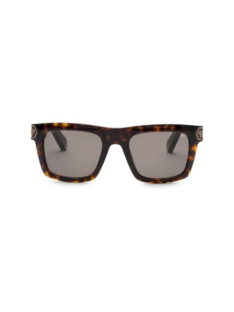 PHILIPP PLEIN Hexagon rectangular-frame sunglasses