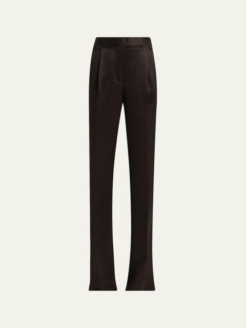 TOM FORD Sharp Grain De Poudre Straight-Leg Trousers