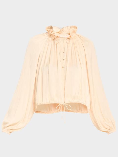 ULLA JOHNSON Laurette Long-Sleeve Blouse