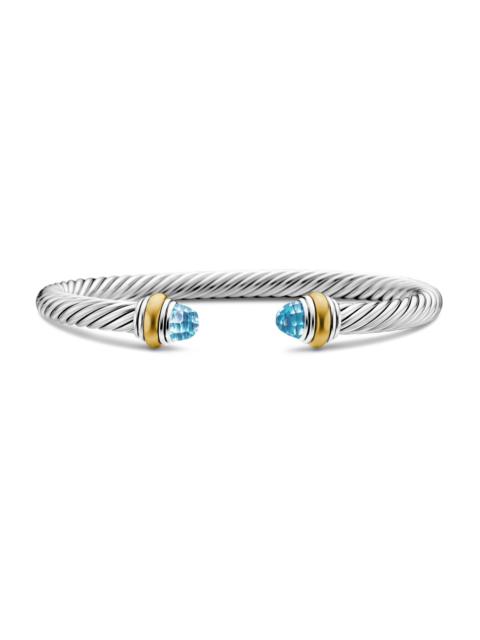 DAVID YURMAN Women's Cable Classics Color Bracelet with 14K Yellow Gold - Blue Topaz
