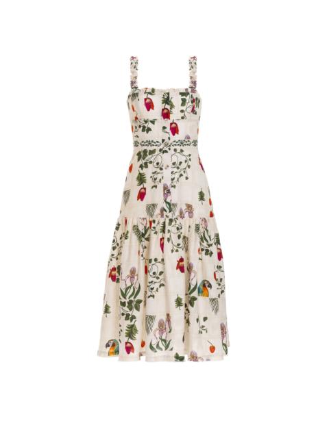 Agua by Agua Bendita Níspero Bouquet Midi Dress