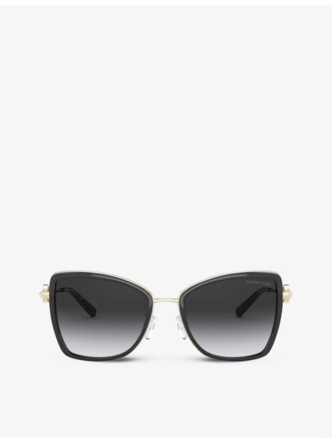 MICHAEL KORS MK1067B 55 Corsica square-frame metal sunglasses